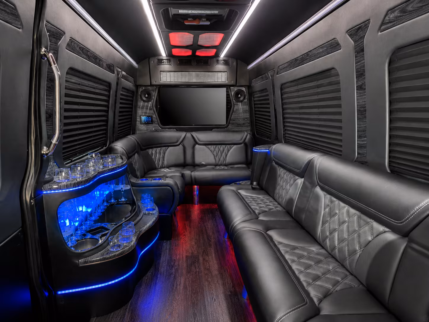 livermore 40 passenger party bus inside